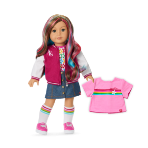Truly Me™ 18-inch Doll #101 with wavy caramel hair