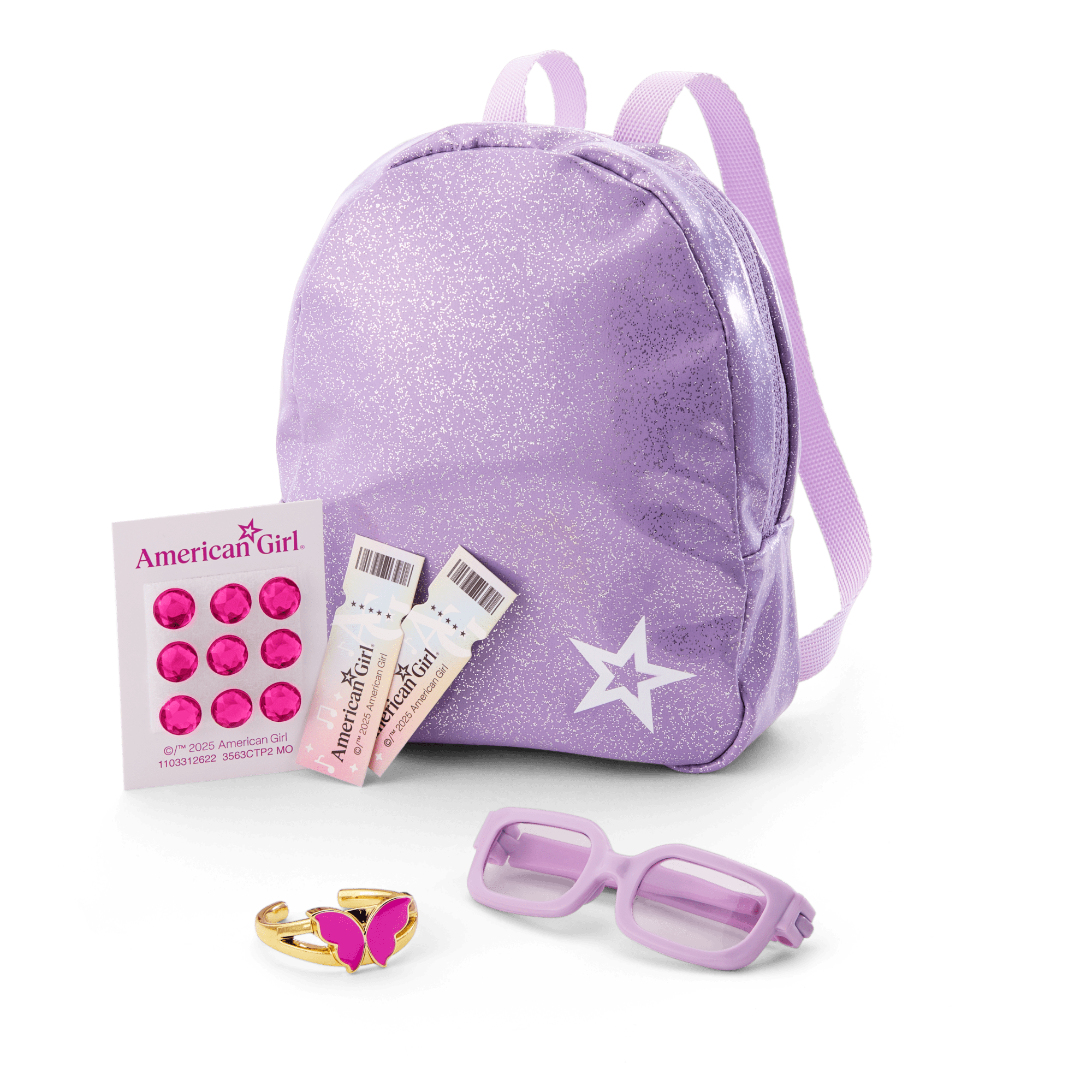 Glam Sparkly Concert Outfit & Colorful Teddy Bear Backpack & Accessory Set Bundle - Image 7