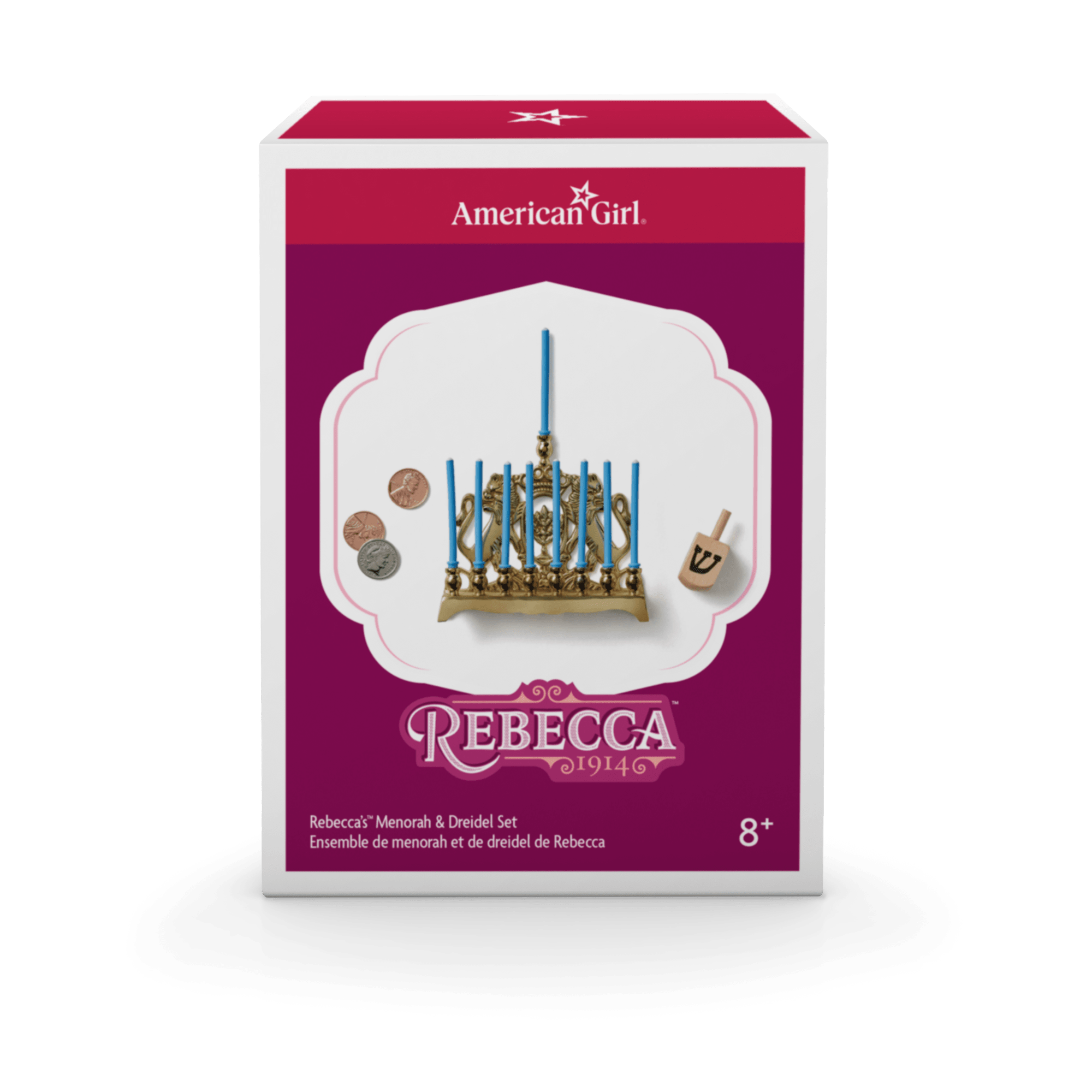 Rebecca's™ Menorah & Dreidel Set for 18-inch Dolls (Historical Characters) - Image 3