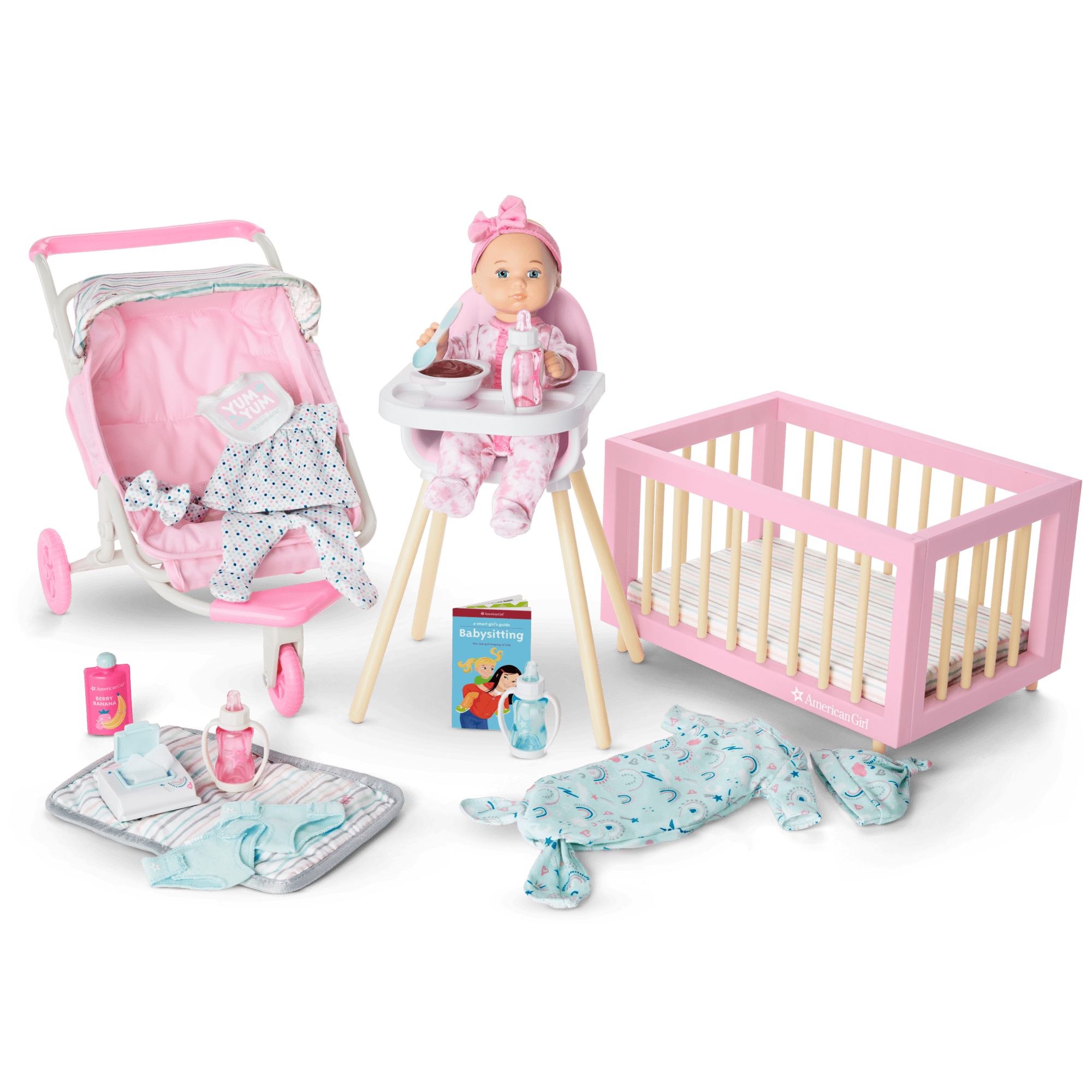 Little Bitty Baby™ Layette & High Chair Set for 7.75-inch Dolls - Image 10