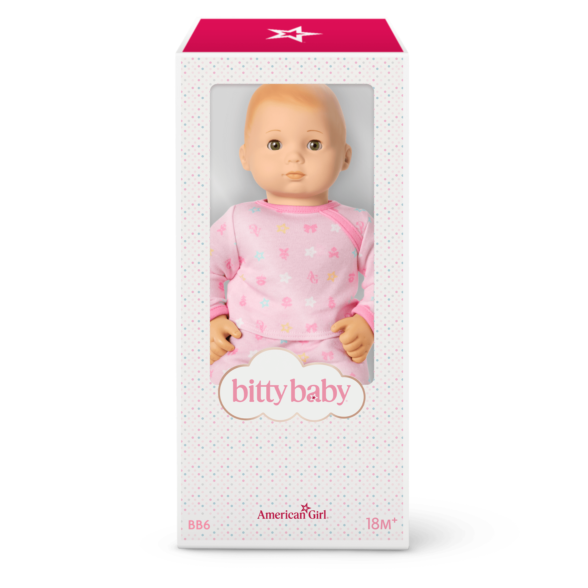 Bitty Baby® Doll #6 with red hair in Pastel Pink - Image 8