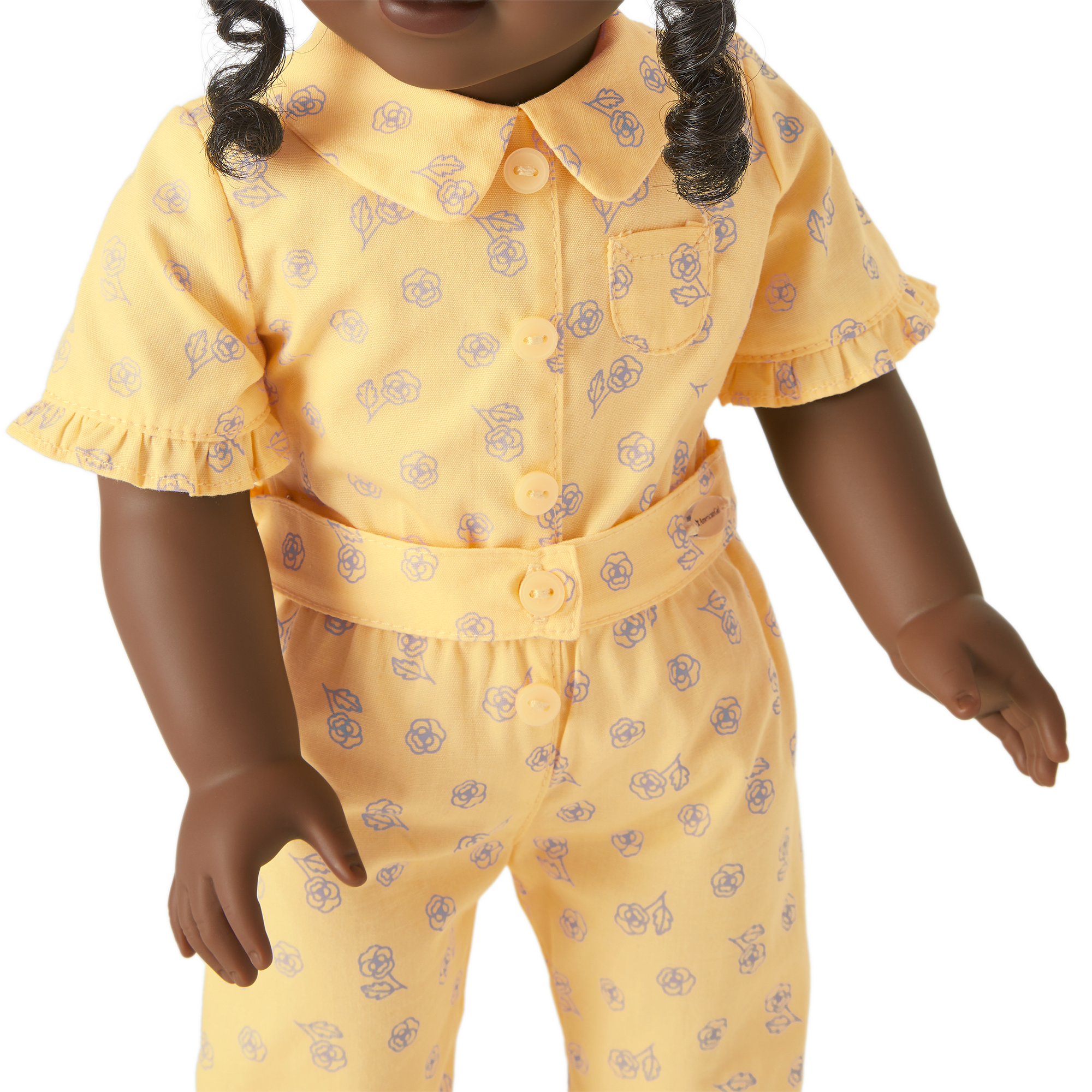 Claudie's™ Yellow Bloom Pajamas for 18-inch Dolls (Historical Characters) - Image 5