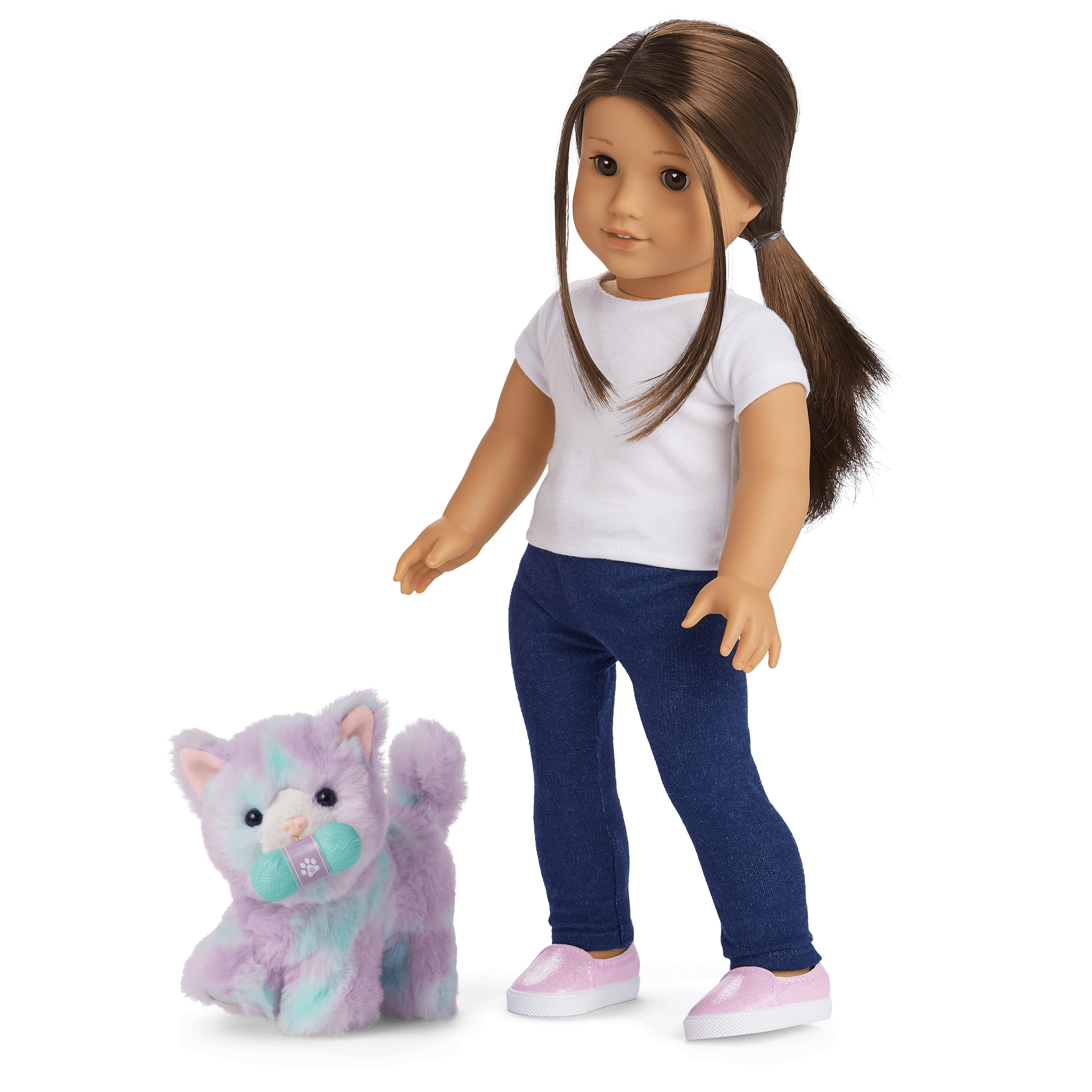 Purrpley Pink Kitty Cat for 18-inch Dolls - Image 4